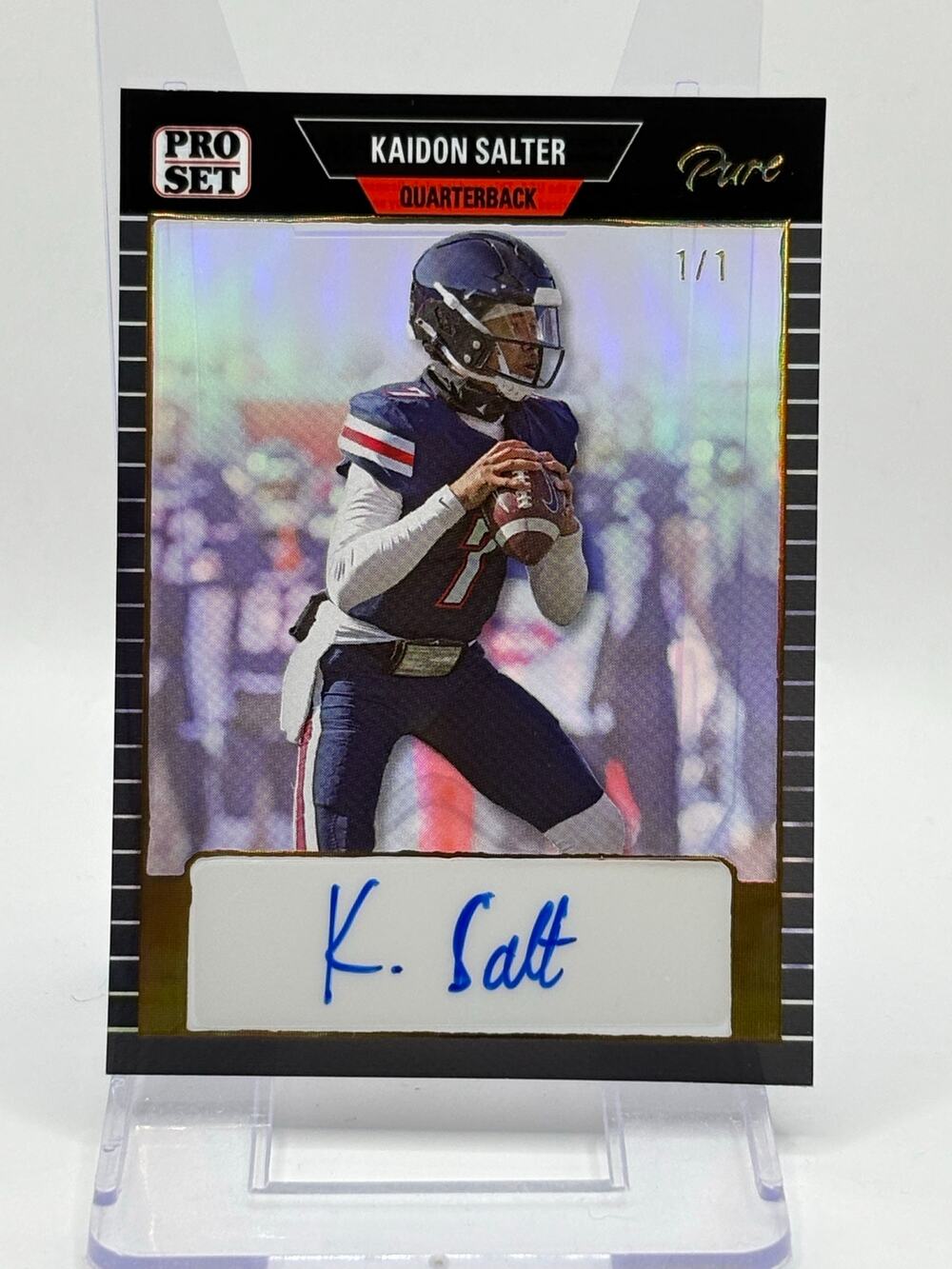 2023 Leaf Pro Set Pure Kaidon Salter Gold Acetate Auto 1/1 SSP Colorado Lions